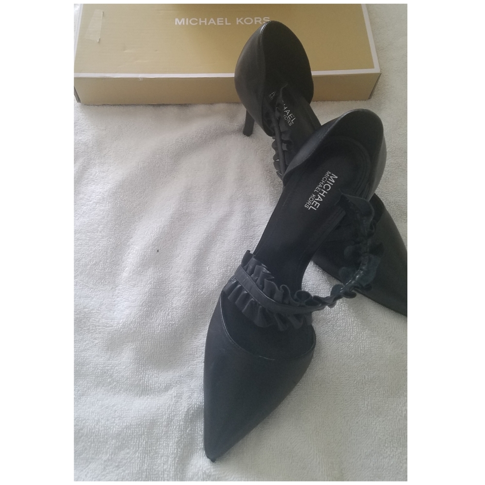 Michael Kors Black Leather Heels